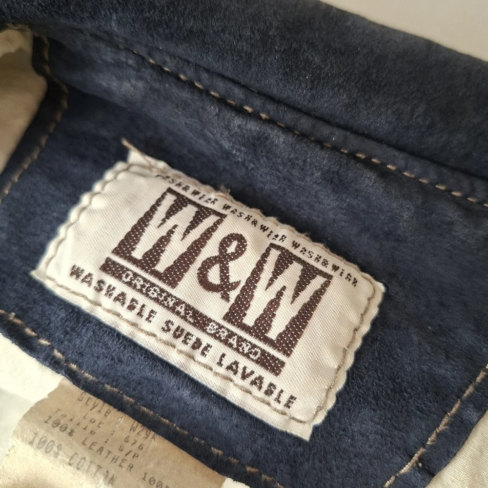 Vintage Wash & Wear Leather Suede Button Up Overshirt Jacket Shirt Coat - Picture 11 of 12